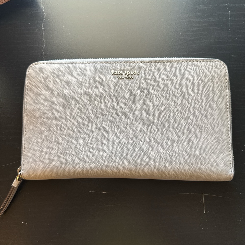 Kate Spade Gray Zip Wallet